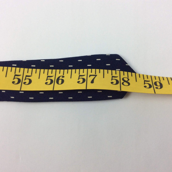 Tommy Hilfiger Mens Tie Red Navy Blue Silk Checker - Picture 8 of 8